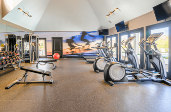 Resident Gym with Cardio and Weight Equipment crossroads at Ashford Green, Charlotte, North Carolina 28262